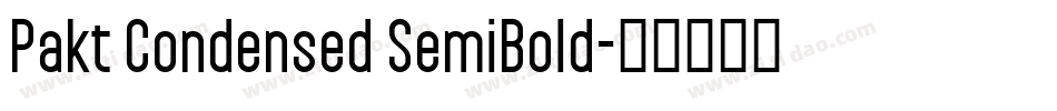 Pakt Condensed SemiBold字体转换